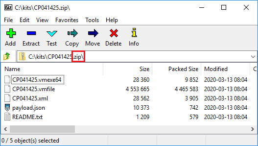 Figure 1: .ZIP Smart Component with with embedded metadata