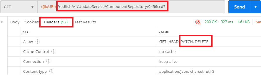 Figure 18: Response's Allow header