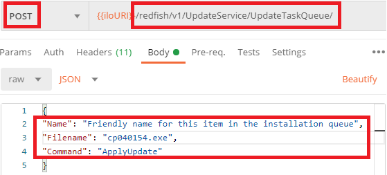Figure 26: Adding a component to the Installation Queue