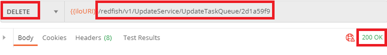 Figure 30: Deletion of an item in the Installation Queue