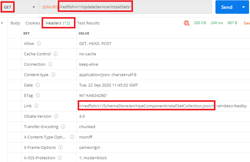 Figure 38: Install set schema location