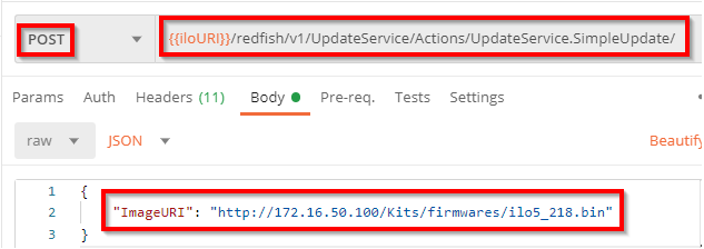 Figure 6: Simple update action