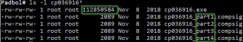 Figure 7: Large component require several .compsig files