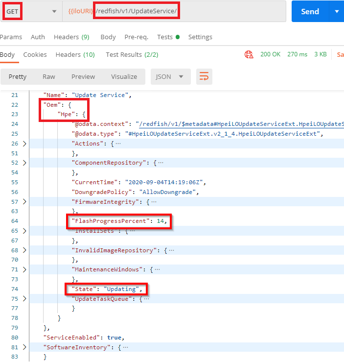 Figure 8: Monitoring a simple update